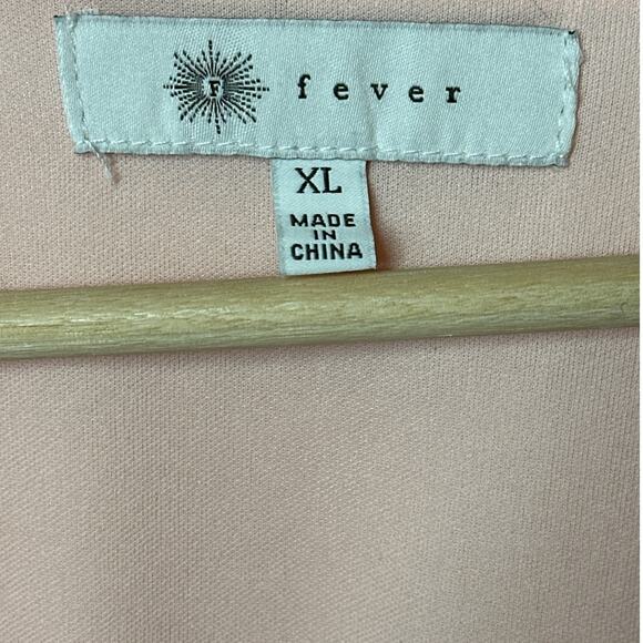 Fever Smocked Waist Long Bell-Sleeve Clip-Dot Blouse Top Pink Sz XL Cottagecore - Picture 5 of 12